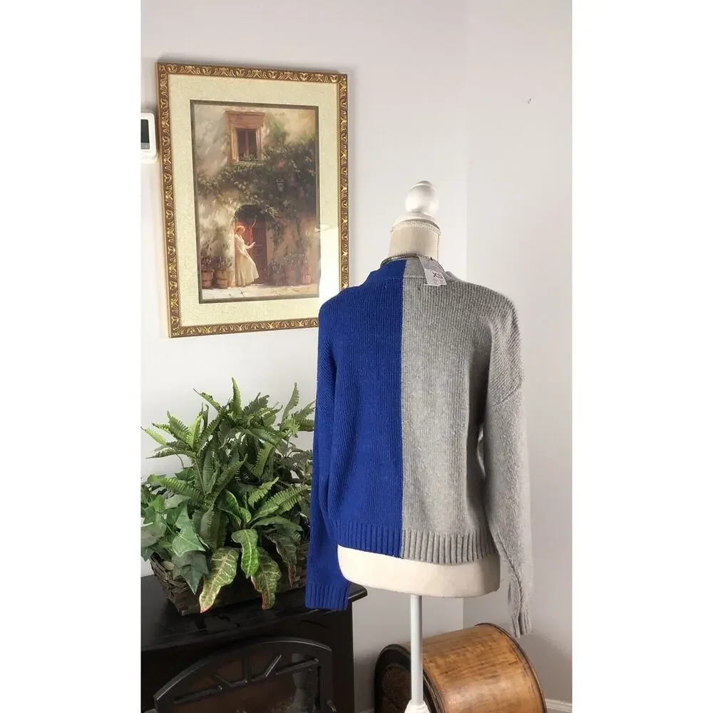 Primark Caress Women Two Toned Slouchy Sweater Cardigan XS Long Sleeve 3 Button - Picture 6 of 13